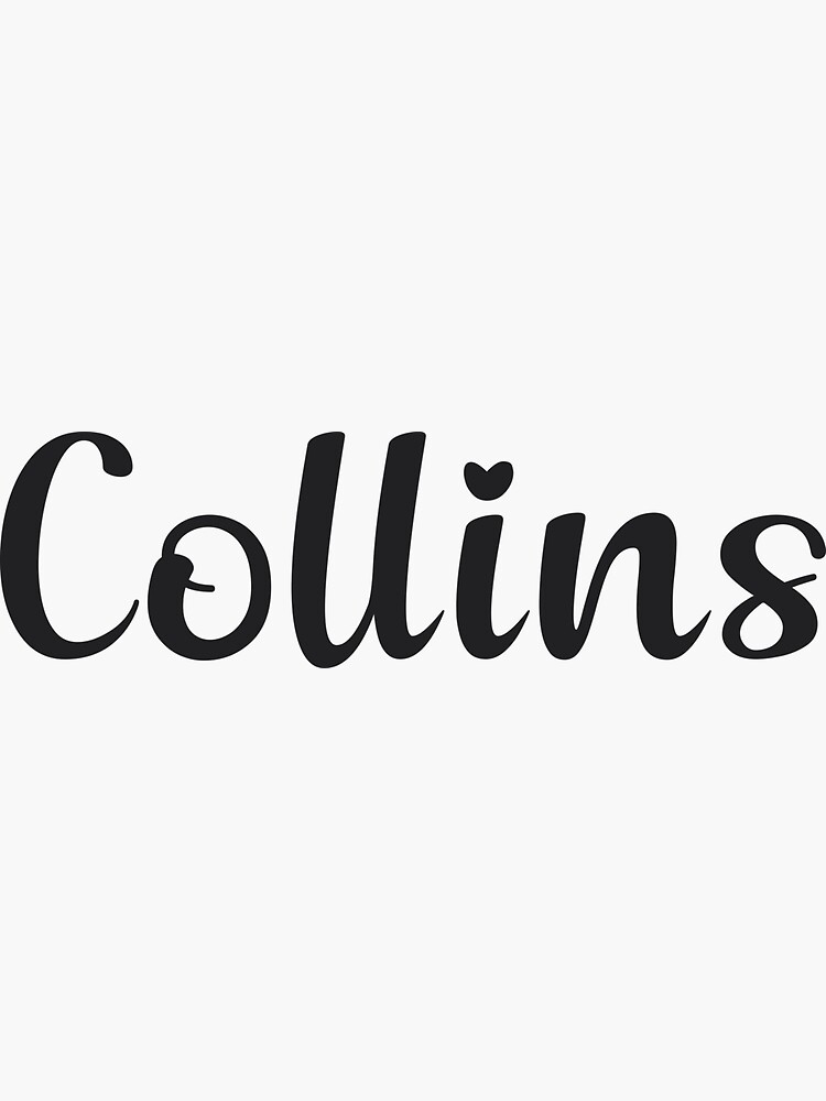 "Collins" Sticker for Sale by 99Posters Redbubble