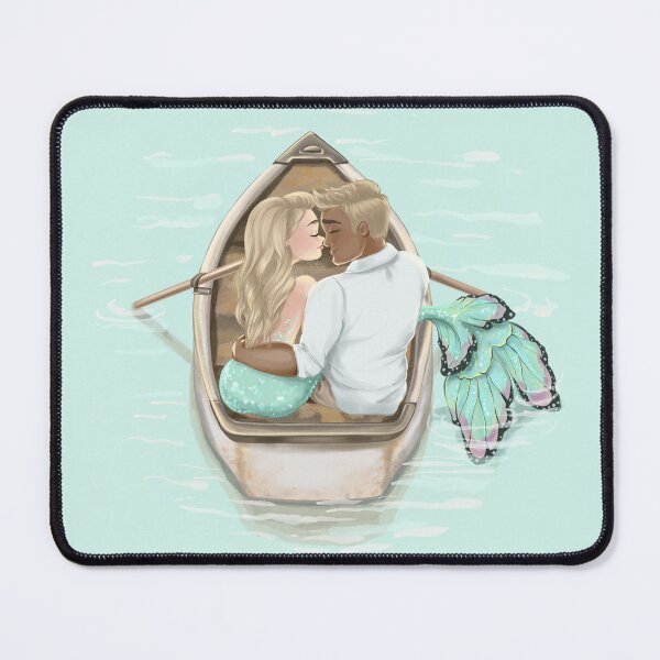Item preview, Couple Mermaid Valentines Day Love Romantic Night Engagement Anniversary Marriage designed and sold by CreativeBu.