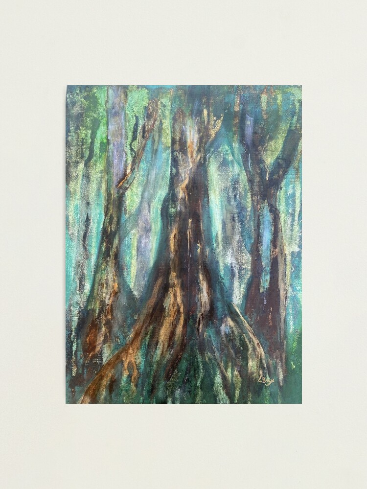 Thumbnail 1 of 3, Photographic Print, Tree Study in Browns and Greens designed and sold by Lizr81.