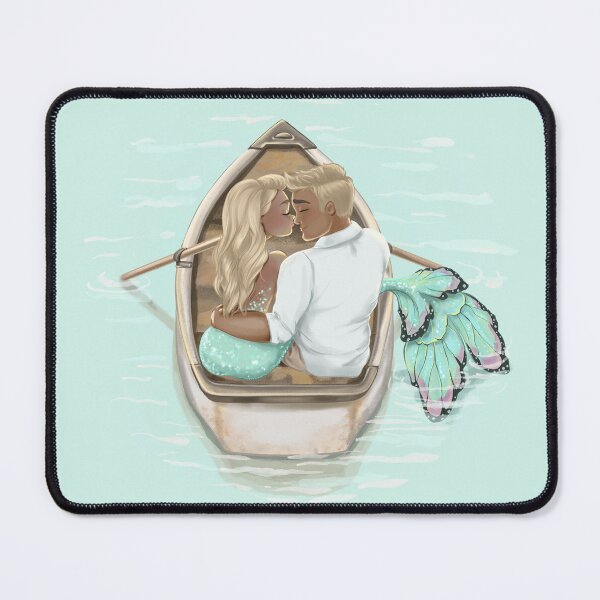Item preview, Couple Mermaid Valentines Day Love Romantic Night Engagement Anniversary Marriage designed and sold by CreativeBu.