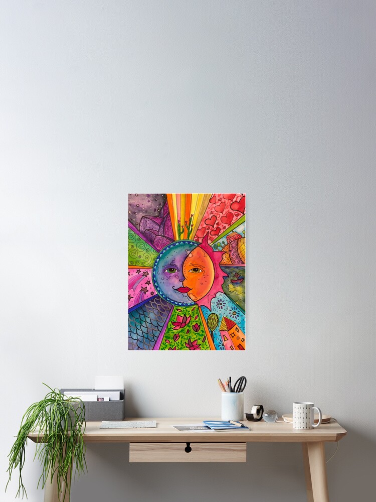 Thumbnail 2 of 3, Poster, Sun and Moon designed and sold by Lizr81.