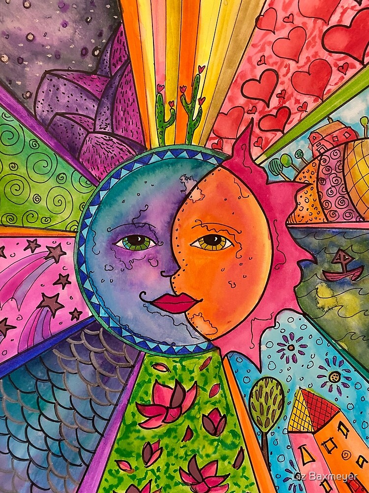 Thumbnail 3 of 3, Poster, Sun and Moon designed and sold by Lizr81.