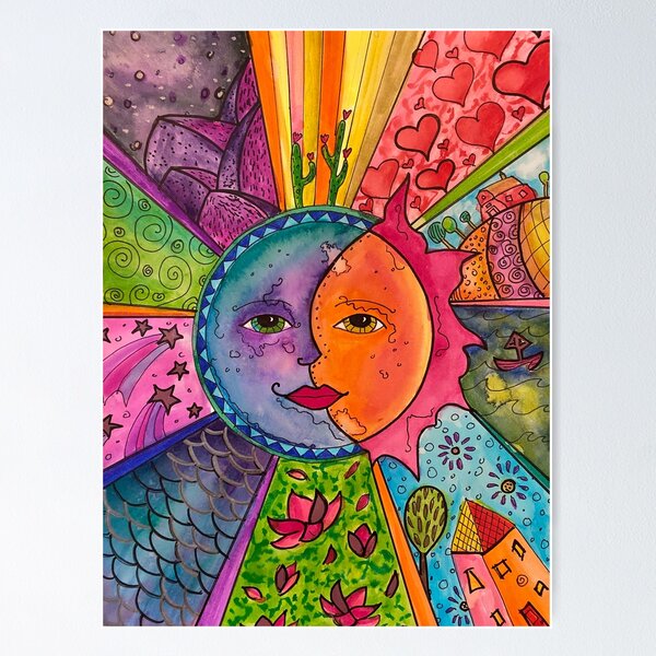 Sun and Moon Poster