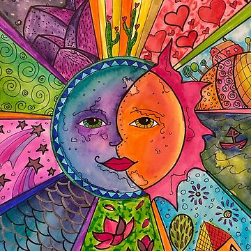 Artwork thumbnail, Sun and Moon by Liz Baxmeyer