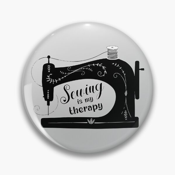 Item preview, Sewing is my therapy antique elegant sewing machine tailor seamstress fashion designer gifts designed and sold by MetalicBabe.