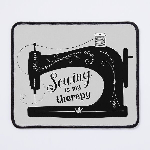 Item preview, Sewing is my therapy antique elegant sewing machine tailor seamstress fashion designer gifts designed and sold by MetalicBabe.