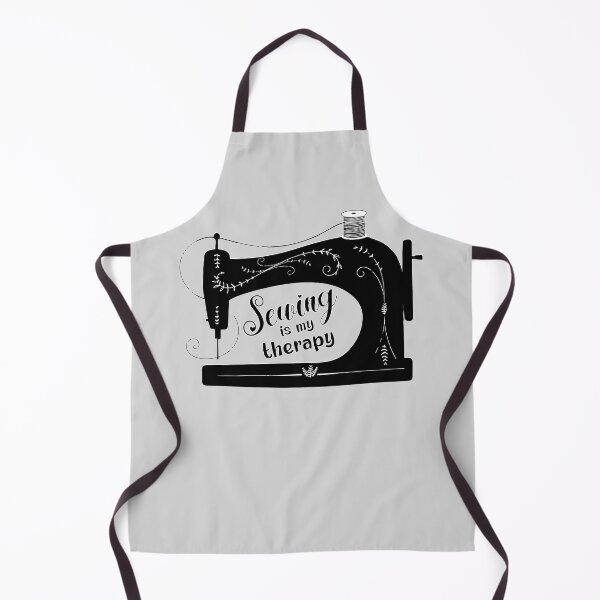 Item preview, Sewing is my therapy antique elegant sewing machine tailor seamstress fashion designer gifts designed and sold by MetalicBabe.