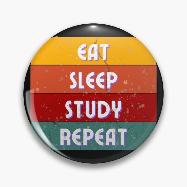 Artikelvorschau, Eat Sleep Study Repeat Retro-Design entworfen und verkauft von TreetopStudios.
