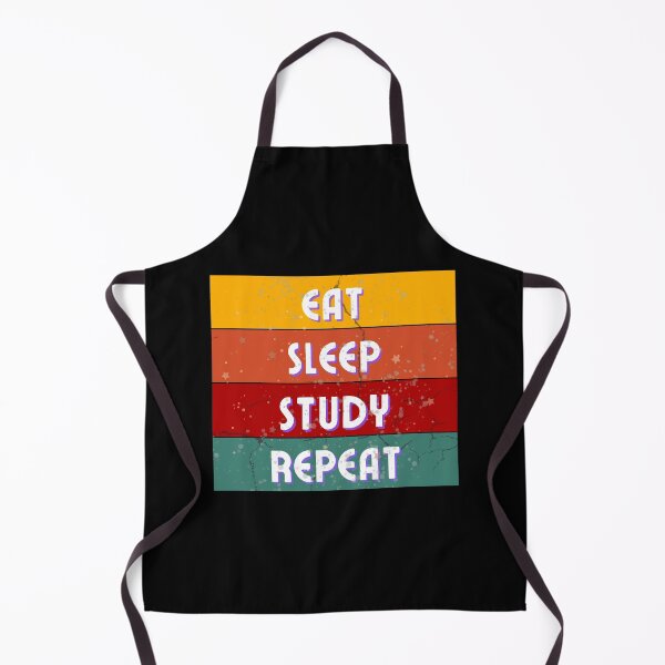 Item preview, Eat Sleep Study Repeat Retro design designed and sold by TreetopStudios.