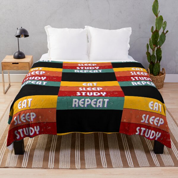 Item preview, Eat Sleep Study Repeat Retro design designed and sold by TreetopStudios.