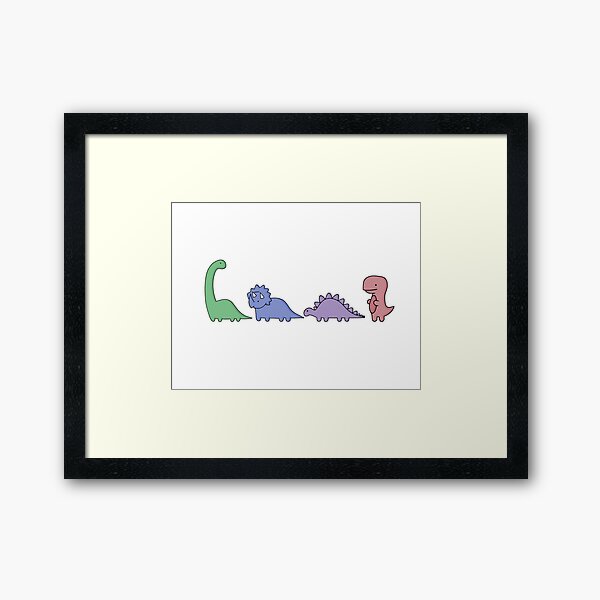 Dinosaur Illustrations Framed Art Print