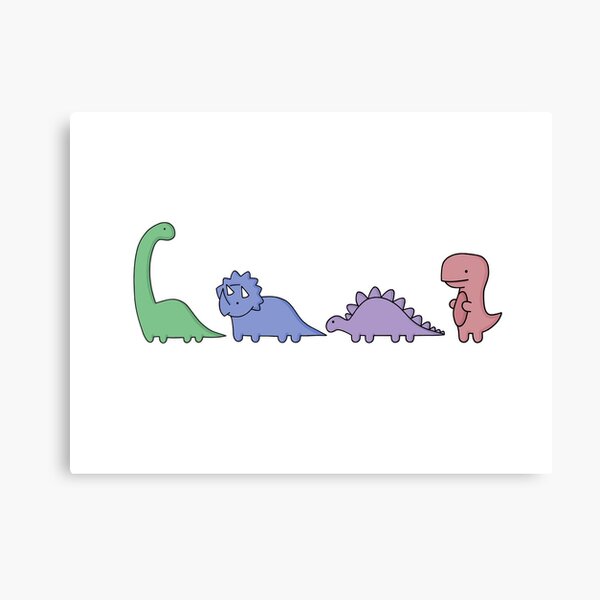 Dinosaur Illustrations Canvas Print