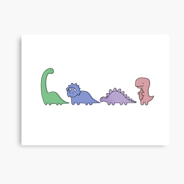 Dinosaur Illustrations Metal Print