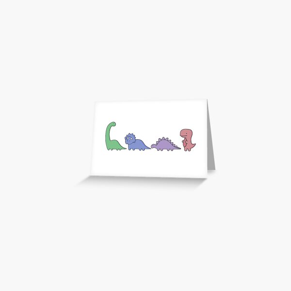 Dinosaur Illustrations Greeting Card