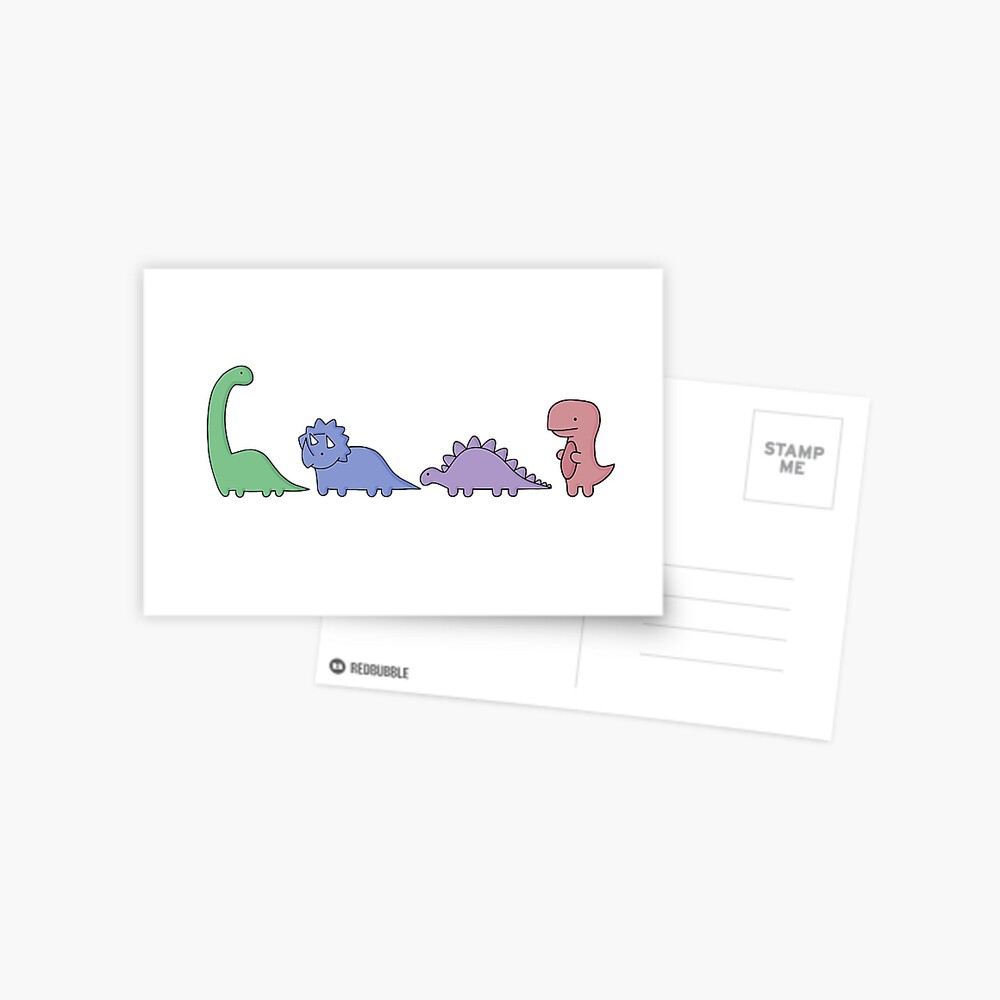 Dinosaur Illustrations Postcard