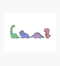 Lámina fotográfica Ilustraciones de dinosaurios