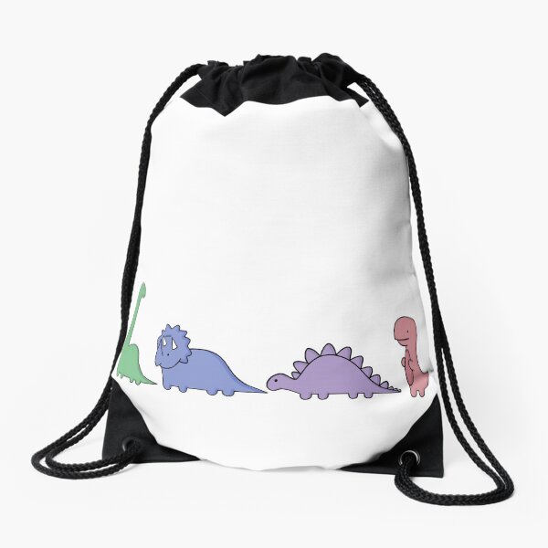 Dinosaur Illustrations Drawstring Bag