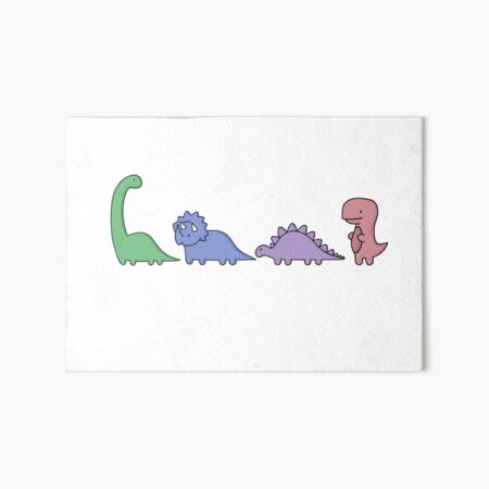 Dinosaur Illustrations Art Board Print