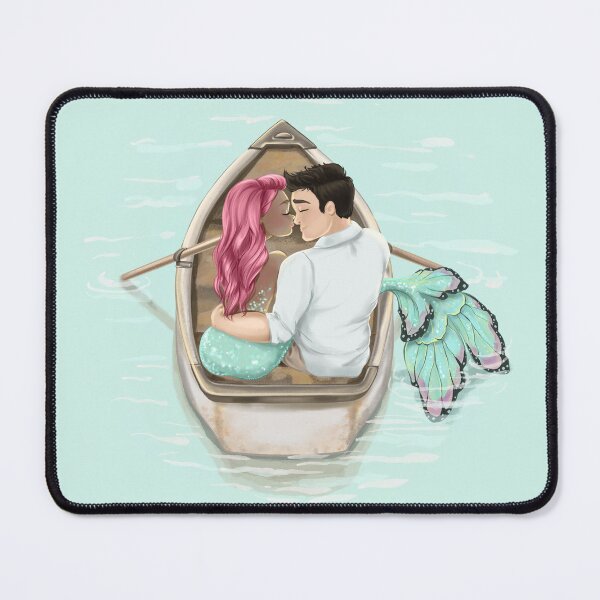 Item preview, Couple Mermaid Valentines Day Love Romantic Night Engagement Anniversary Marriage designed and sold by CreativeBu.