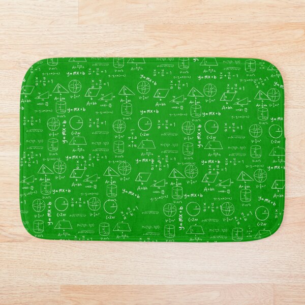 Item preview, Cute Math Doodles Design Drawn with White Ink  on the Green Background  for All Who Love Math, Science, and Doodles designed and sold by IraNiva.