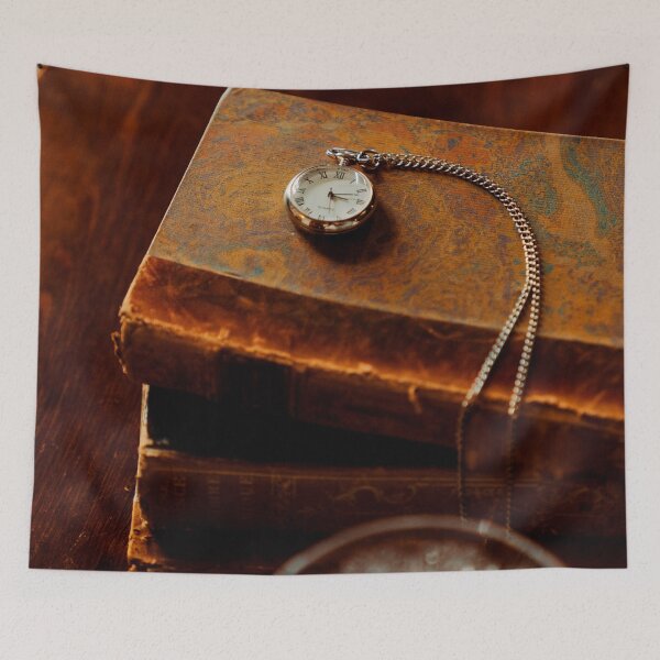 Item preview, SUBLIME #14 - Pocket Watch Antique Books and a Crystal Goblet designed and sold by DEL-Productions.