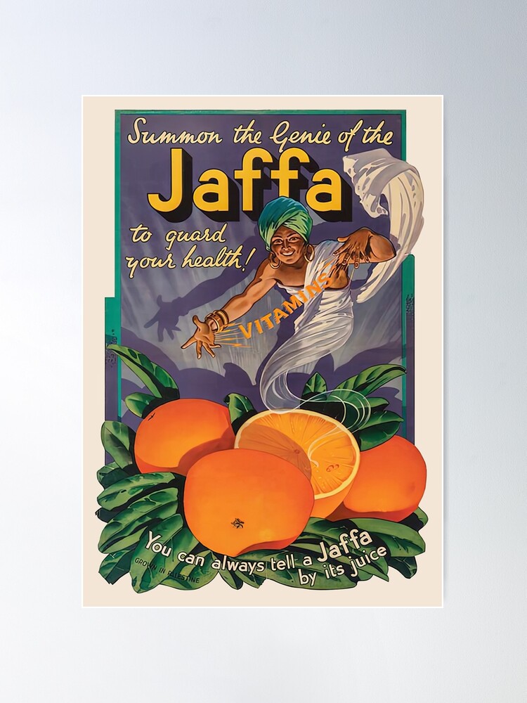 Alternate view of Israel, Poster. The Genie of the Jaffa. Poster