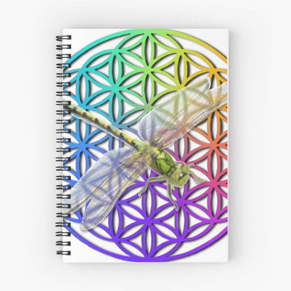 Item preview, Colorful flower of life scared geometry cute dragonfly design designed and sold by hollycooper.