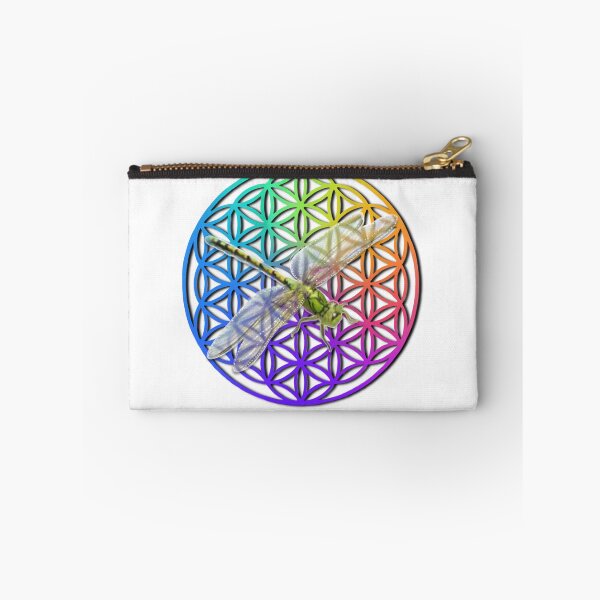 Item preview, Colorful flower of life scared geometry cute dragonfly design designed and sold by hollycooper.