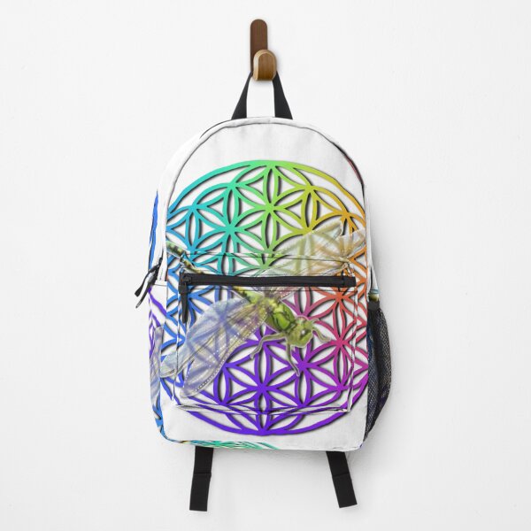 Item preview, Colorful flower of life scared geometry cute dragonfly design designed and sold by hollycooper.