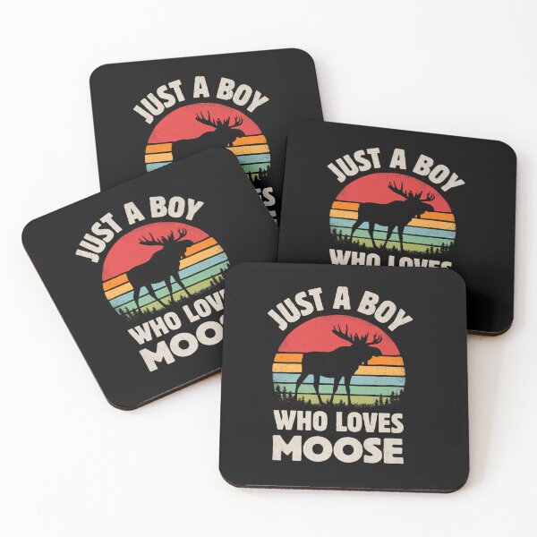 Item preview, MOOSE JUST A WHO LOVES ELK DEER RETRO VINTAGE SUNSET designed and sold by sobriowslen.