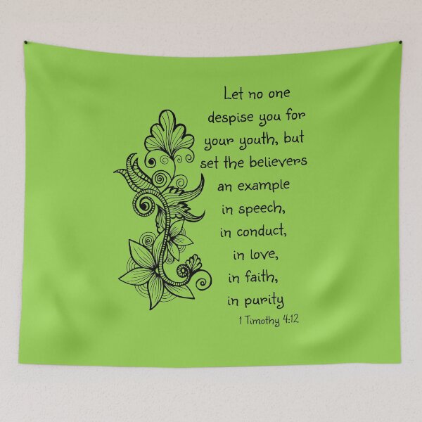 Item preview, Set an example Scripture Art 1 Timothy 4:12 designed and sold by Alondra.