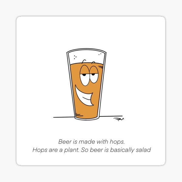 Beer Salad Sticker