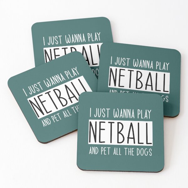 Item preview, I just wanna play netball and pet all the dogs Fitted Scoop  designed and sold by AshleyDeShazerz.