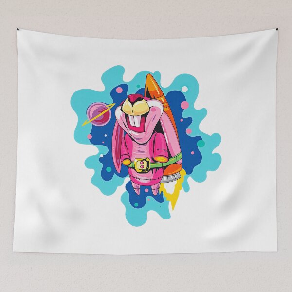 Item preview, Bunny Flying in Space designed and sold by Tobasiano.