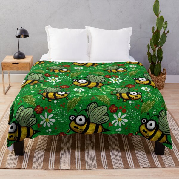 Item preview, bee - green designed and sold by Limones-Design.