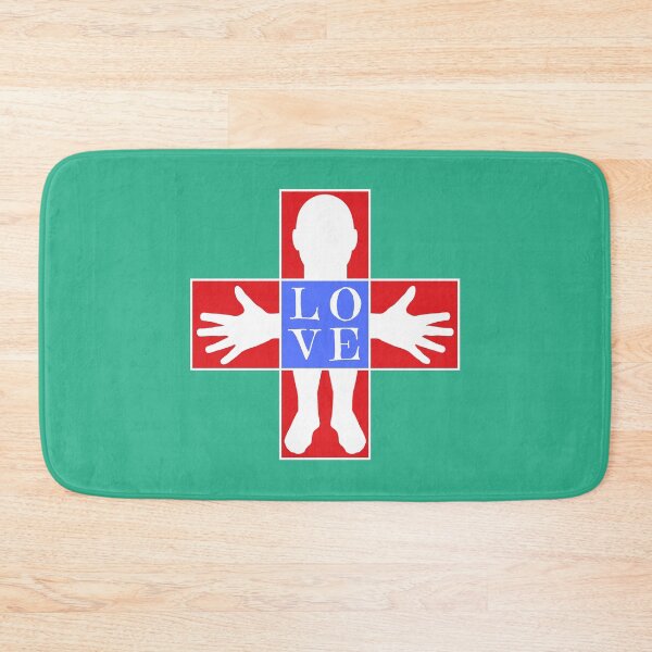 Item preview, Human silhouette- LOVE - Dark red and blue colors - Serif font designed and sold by RainbowWordLand.