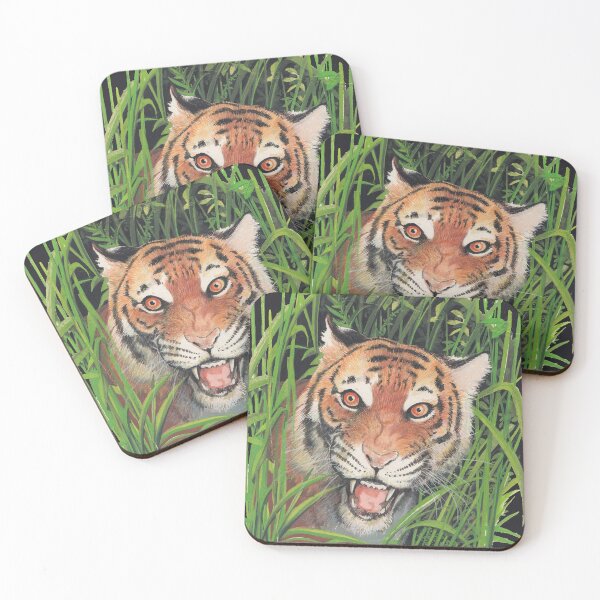 Item preview, Prowling angry tiger fine art painting designed and sold by SemaMartinArt.