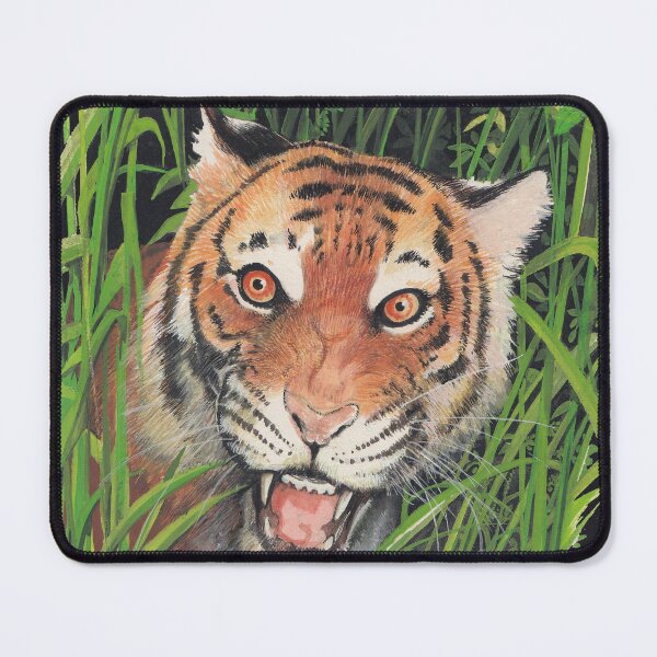 Item preview, Prowling angry tiger fine art painting designed and sold by SemaMartinArt.