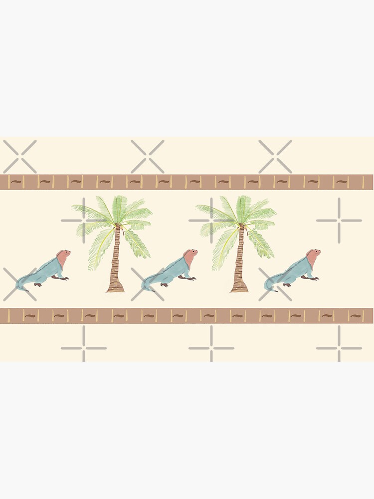 Imagen 4 de 4, Taza de café con la obra Iguana Dominicana con Palmera , diseñada y vendida por LilyHofmann.