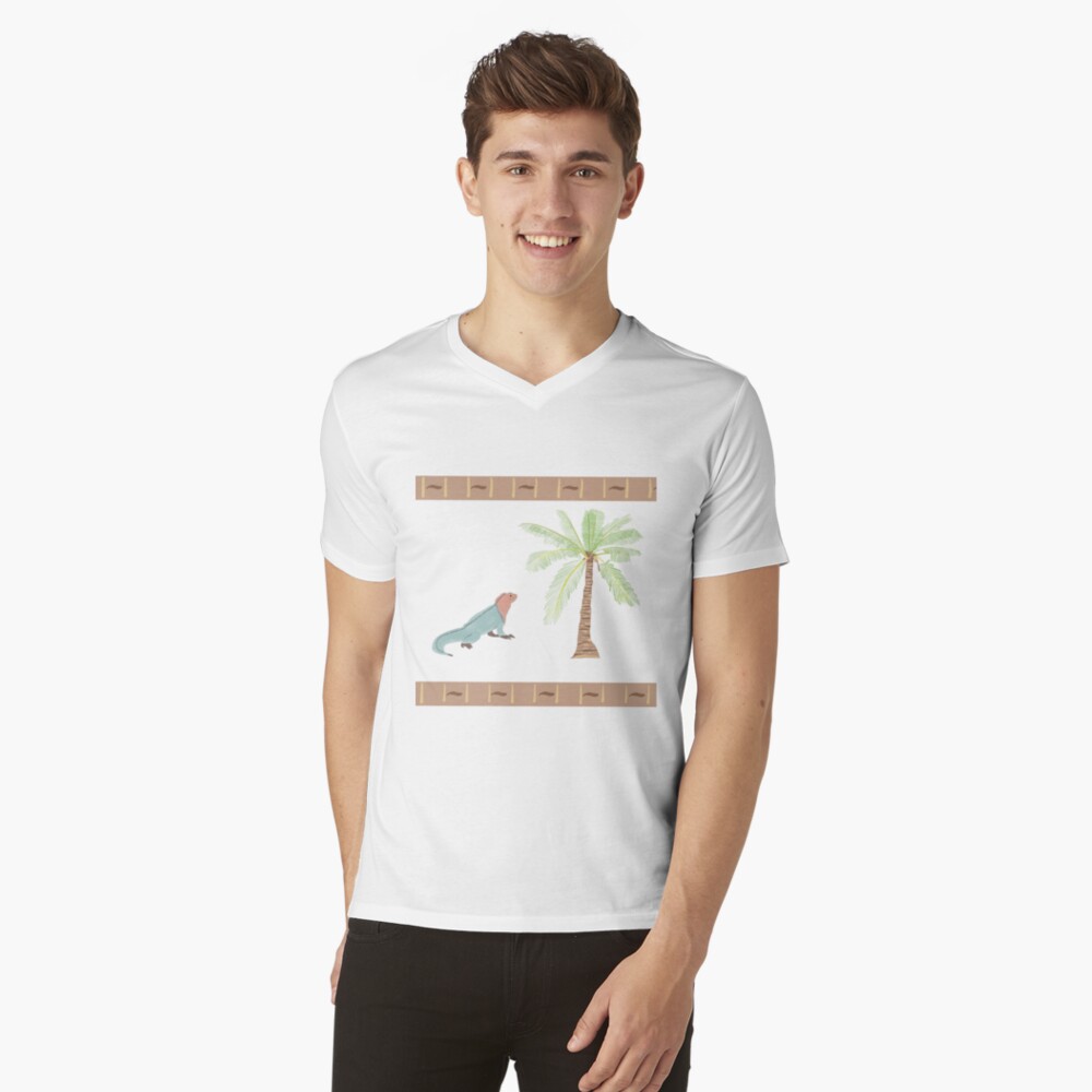 Vista previa del artículo con la obra «Camiseta de cuello en V», diseñado y vendido por LilyHofmann.
