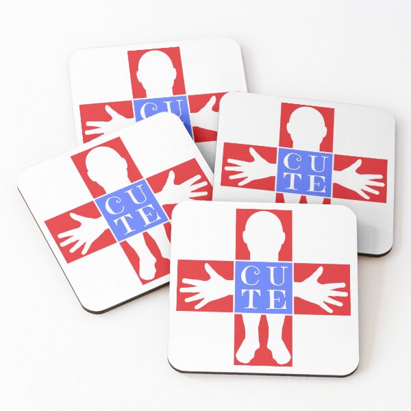 Item preview, Human silhouette- CUTE - Dark red and blue colors - Serif font designed and sold by RainbowWordLand.