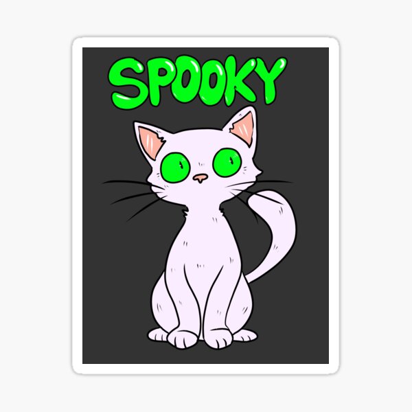 Ghost Kitty Stickers Redbubble - white cat tail roblox