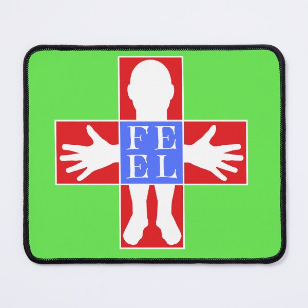 Item preview, Human silhouette- FEEL- Dark red and blue colors - Serif font designed and sold by RainbowWordLand.