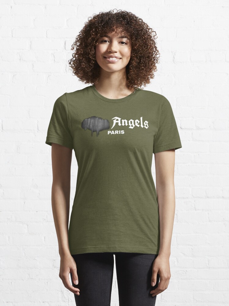 Palm Angels Bear-print Distressed T-shirt In Yellow Brown
