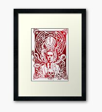 Lovecraft Cthulhu Red Framed Print