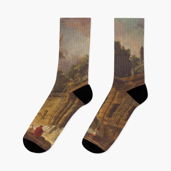 Item preview, Pavilion with a Cascade Hubert Robert  designed and sold by OldTimeArt.