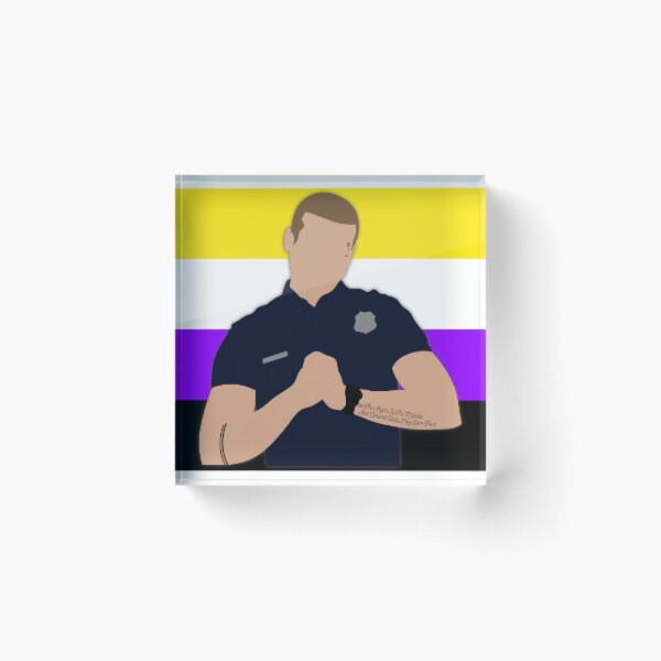 Item preview, Evan Buckley Non-Binary Pride Cutout designed and sold by sadieyuki.