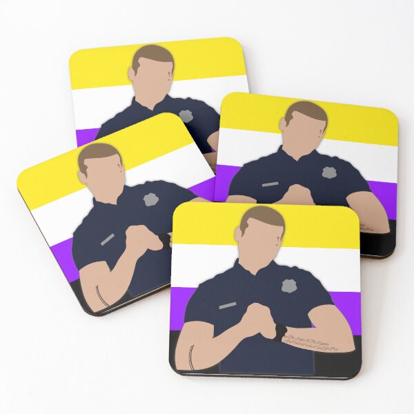 Item preview, Evan Buckley Non-Binary Pride Cutout designed and sold by sadieyuki.