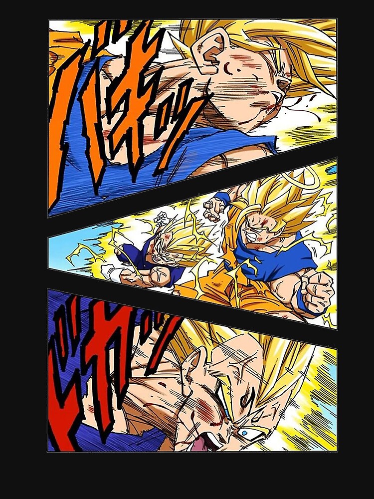 JUANMANUEL™ on X: Goku SSJ2 vs Majin Vegeta SSJ2. (Manga Full Color).   / X