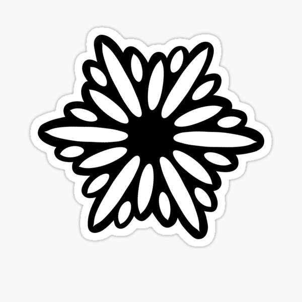 "Simple white flower" Sticker for Sale by EliaEdelweiss Redbubble